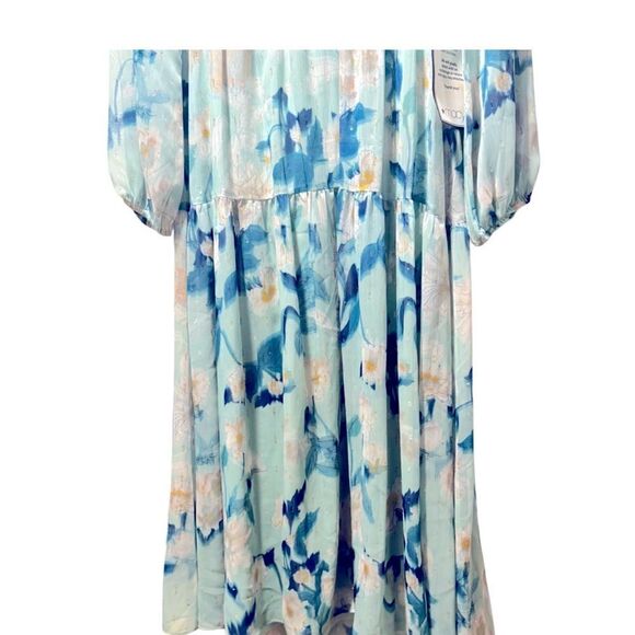 Adrianna Papell Women's Floral Chiffon Tiered Dress mint size 6 - Picture 15 of 16